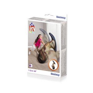 Confezione di una figura gonfiabile per piscina Bestway a forma di dinosauro.