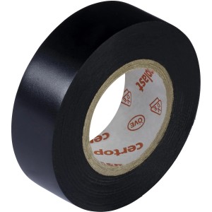 Nastro isolante nero, 15 mm x 10 m, su rotolo.