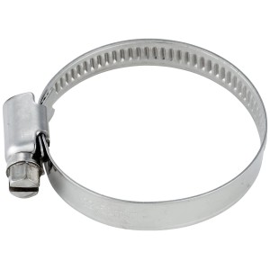 Fascetta stringitubo in acciaio inox, 32-50 mm, per connessioni sicure dei tubi.