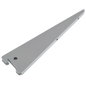 Staffa a U argento, 27 cm, per mensole e costruzione mobili, acciaio, portata fino a 50 kg.