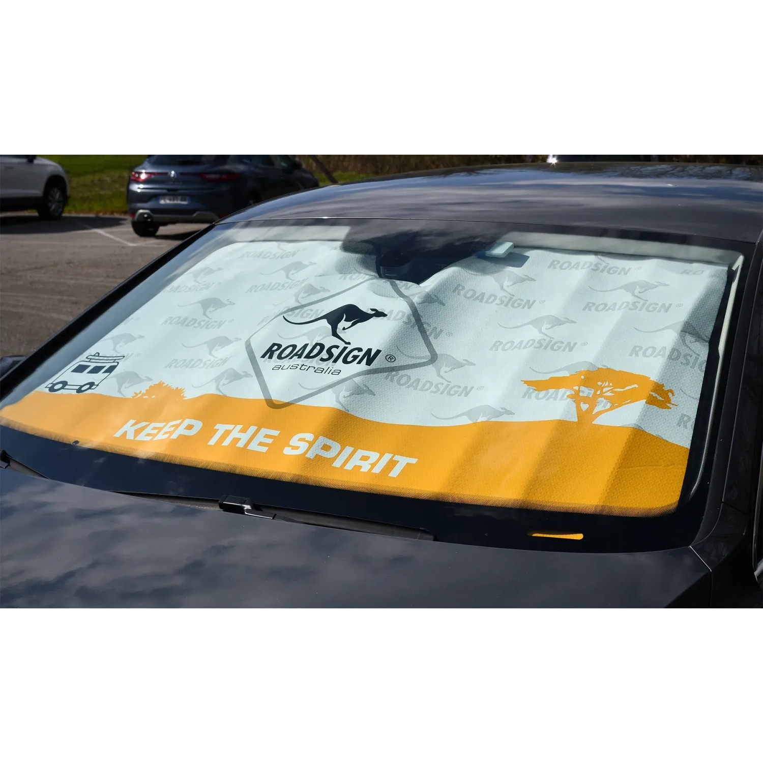 t.b.t. Parasole per parabrezza per interni auto, con logo Roadsign.
