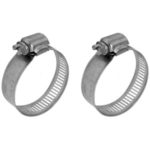 Due fascette stringitubo in metallo per connessioni strette.