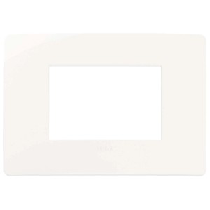 Placca Plana Up 3 moduli bianco