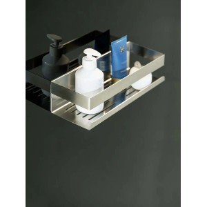 t.b.t. Mensola doccia in acciaio inox con prodotti da bagno. Accessori doccia.