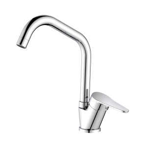 Miscelatore monocomando t.b.t. cromato per cucina o bagno.