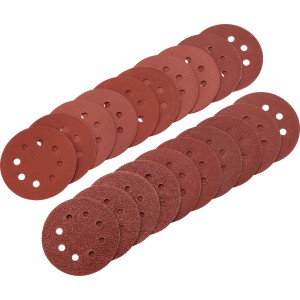 Confezione risparmio dischi abrasivi LUX, 20 pezzi per levigatrici orbitali, diametro 115 mm.