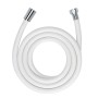 Tubo doccia Wenko Design, bianco opaco, 175 cm, con protezione antitorsione e raccordi cromati.