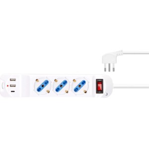 Multipresa 3 prese Combo-Line brennenstuhl® USB A/C 1,4m