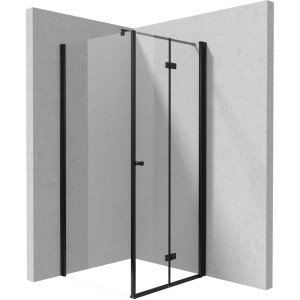Cabina doccia quadrata Coliseo Idrostile vetro opaco 800x2000 mm nero