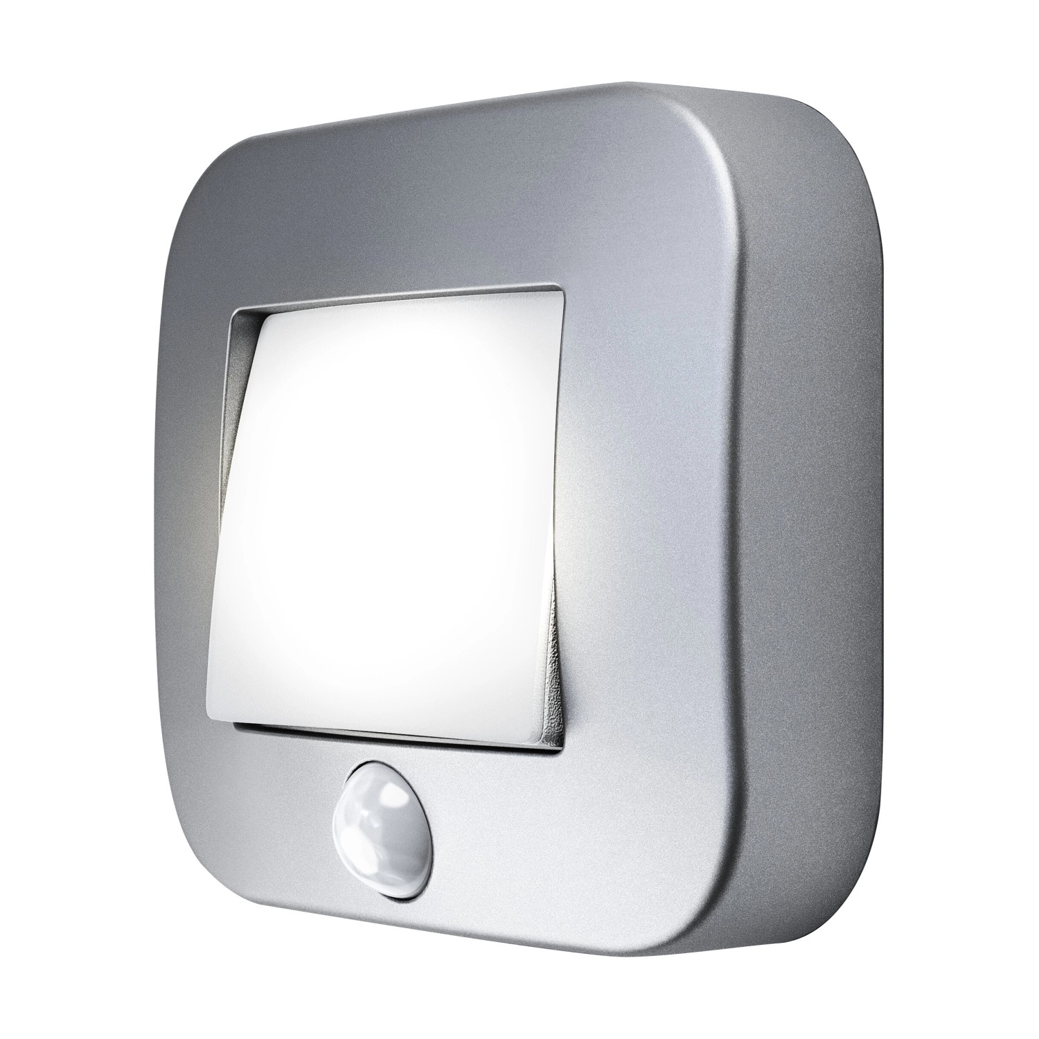 Luce notturna a LED Ledvance Nightlux Hall, argento con sensore di movimento.