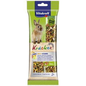 Vitakraft Kräcker per conigli, multi-vitaminico, 2 pezzi. Snack delizioso per roditori.