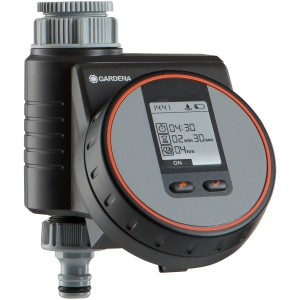 Computer per irrigazione Gardena Flex per irrigazione automatica del giardino con display.