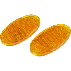 Riflettori gialli per bici per una maggiore sicurezza stradale.