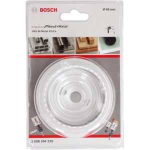 Tazza a corona Bosch Progressor 68mm per legno e metallo in blister