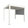 Tenda parasole Biohort 3 m bianca su tettoia per patio, regolabile manualmente in altezza.