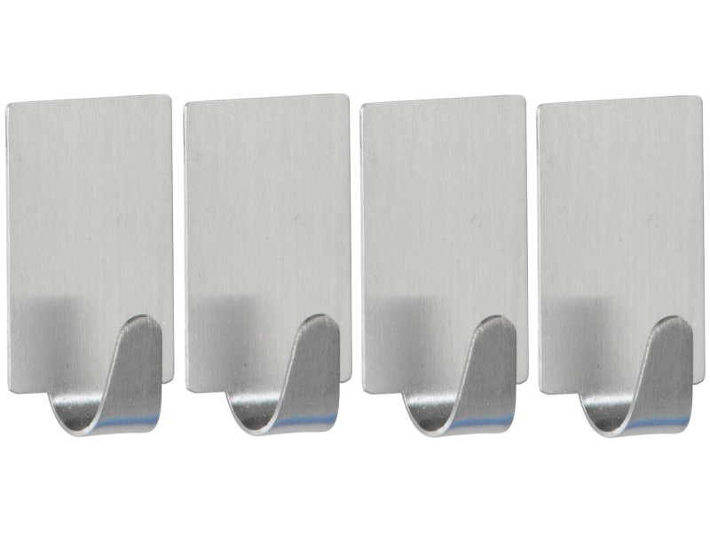 Porta Asciugamani Autoadesivo In Acciaio Inox - 4 Pezzi - Portata 5 Kg - Senza Foratura