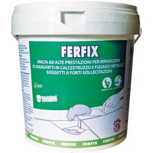 Secchio di malta per riparazioni Ferfix per calcestruzzo e fissaggi metallici.