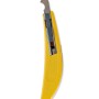 Cutter t.b.t. giallo con lama retrattile per lastre in plastica.