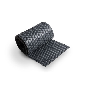 Rotolo frangivista t.b.t. antracite con texture intrecciata.