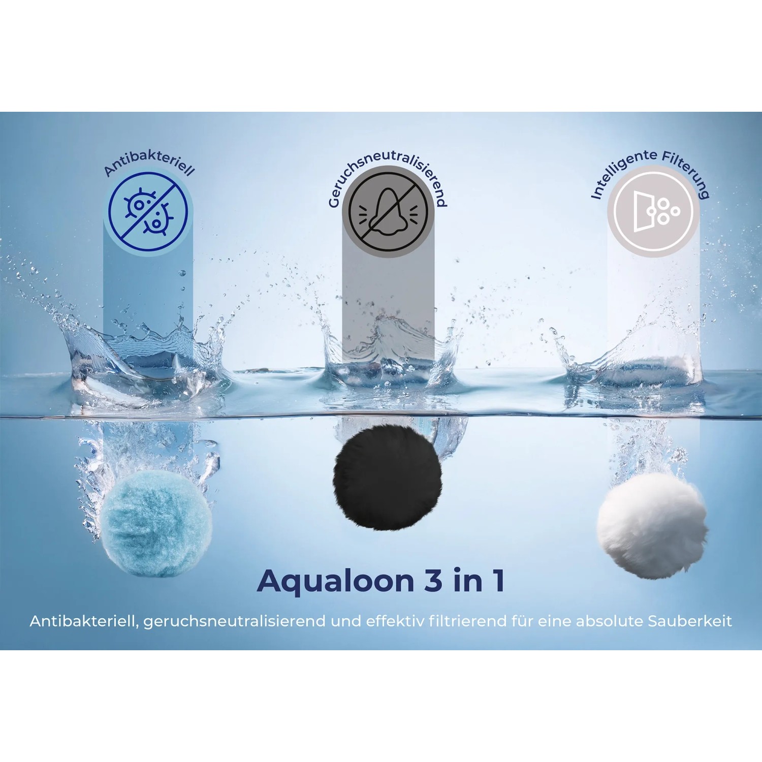 Gre Aqualoon, sfere filtranti, 500g, per filtri piscina. Alternativa leggera alla sabbia, per acqua pulita.
