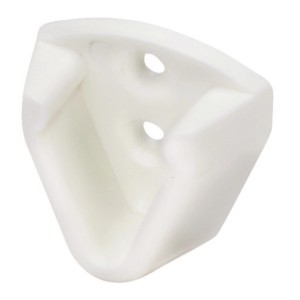 Supporto per tubo Hettich a cuneo, 20 mm, plastica, bianco, per tubi armadio.