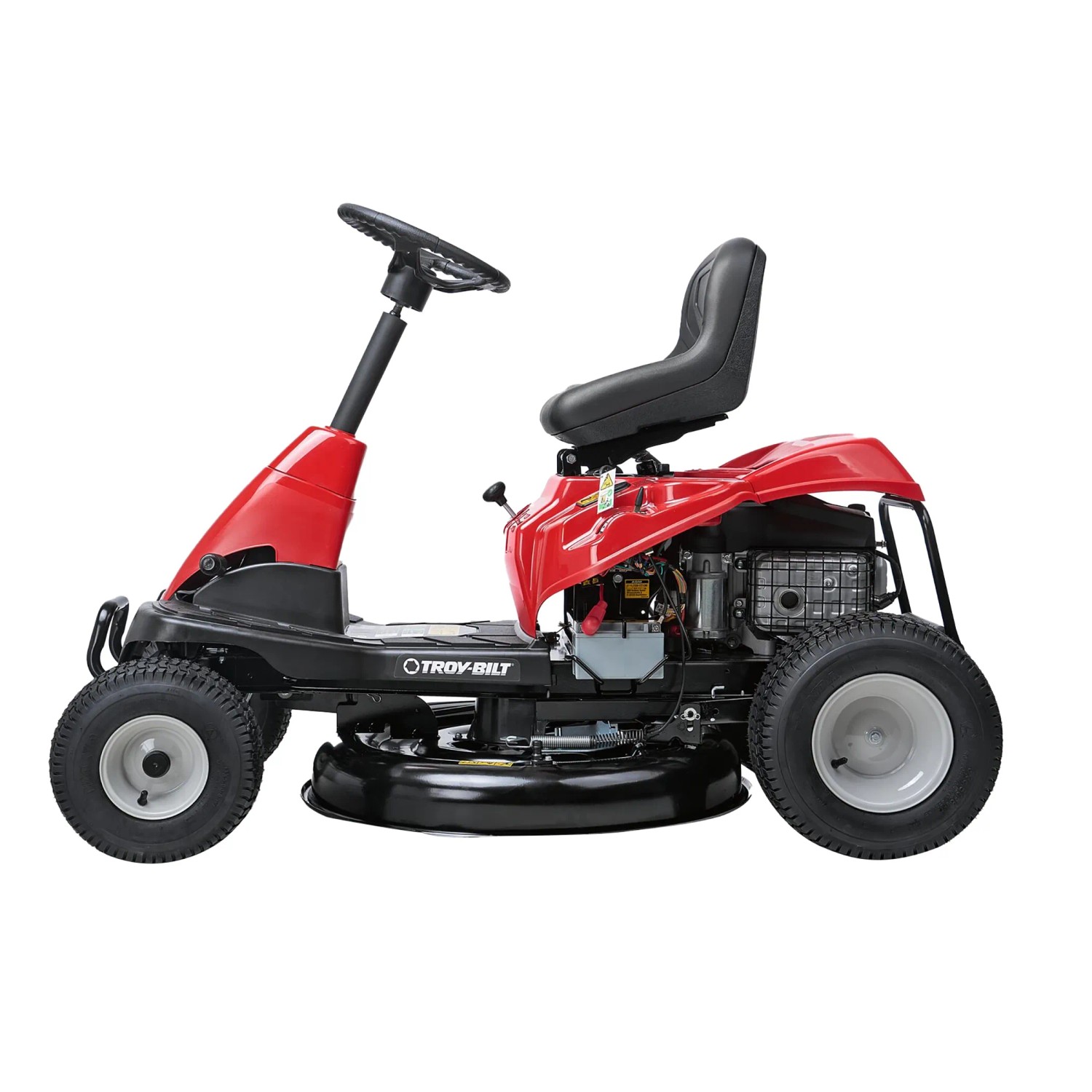 Troy-Bilt Tosaerba Rider Mini-Rider 76T-S con scarico laterale, rosso/nero.