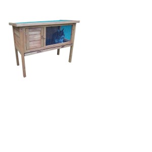 Gabbia per conigli in legno di abete 91,5x45x70 cm