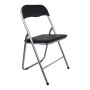 Sedia pieghevole in acciaio con imbotittura 45x45x80 cm nero