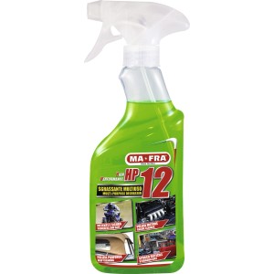 t.b.t. di MA-FRA, HP 12, sgrassatore multiuso per la cura dell'auto in flacone spray verde.