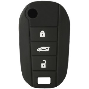 Custodia nera per chiave auto con simboli per la cura dell'auto.