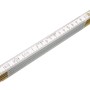 LUX Comfort metro pieghevole in metallo, 2 m, 10 sezioni, strumento di misura per misurazioni precise.
