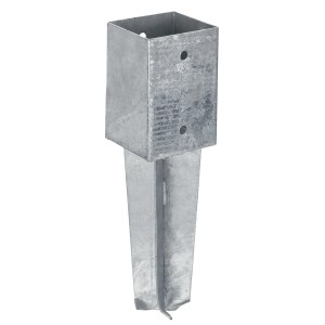 Supporto a terra zincato a caldo 350 mm per pali da 90 mm da cementare.