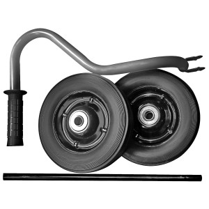 t.b.t. per generatori di corrente: ruote, maniglia e asse come accessori.