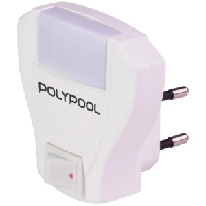 Luce notturna bianca t.b.t. Torce con interruttore e spina di alimentazione.