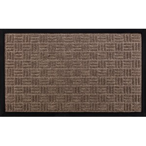 Tappetino OBI marrone con texture, 45x75 cm, con retro antiscivolo per interni.