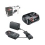 Set iniziale Bosch 18V 2.5Ah con batteria nera e caricabatterie per elettroutensili.
