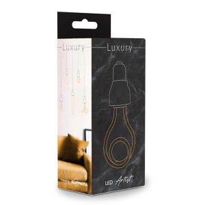 Confezione di una lampadina LED E27 t.b.t. con rappresentazione grafica della lampada.