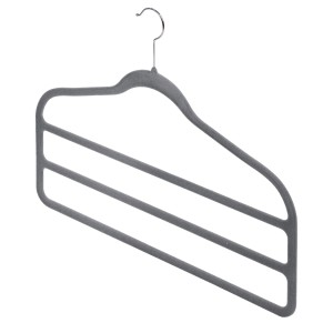 Appendino per pantaloni t.b.t. grigio per armadio.