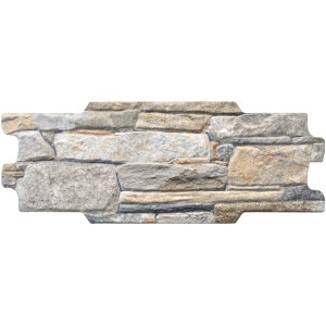 Piastrella da rivestimento t.b.t. effetto pietra, beige-grigio.