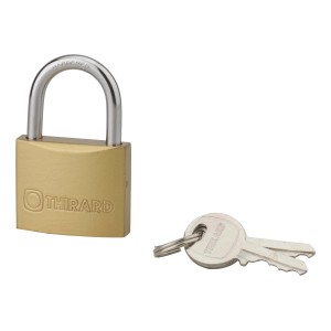 Lucchetto Thrirard color ottone con due chiavi.