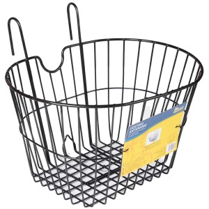 Cesto da bici nero da appendere, ideale per shopping e gite.