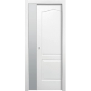 Porta interna bianca con inserto in vetro, modello t.b.t.