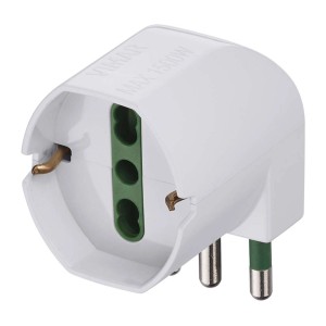 Adattatore multiplo t.b.t. bianco per prese.