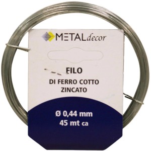 Rotolo di filo multiuso t.b.t., zincato, Ø 0,44 mm, ca. 45 m.