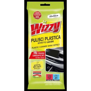 Salviette umidificate Wizzy pulisci plastica effetto lucido per auto 16 pz