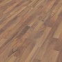Pavimento laminato Comfort noce scuro, finitura opaca naturale, spessore 7 mm. Aspetto legno decorativo per spazi abitativi e commerciali.