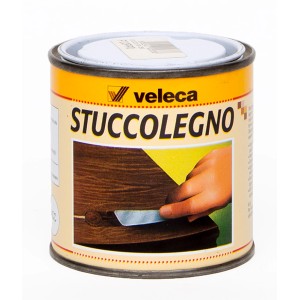 Barattolo di stucco per legno per riparazioni e ritocchi su superfici in legno.