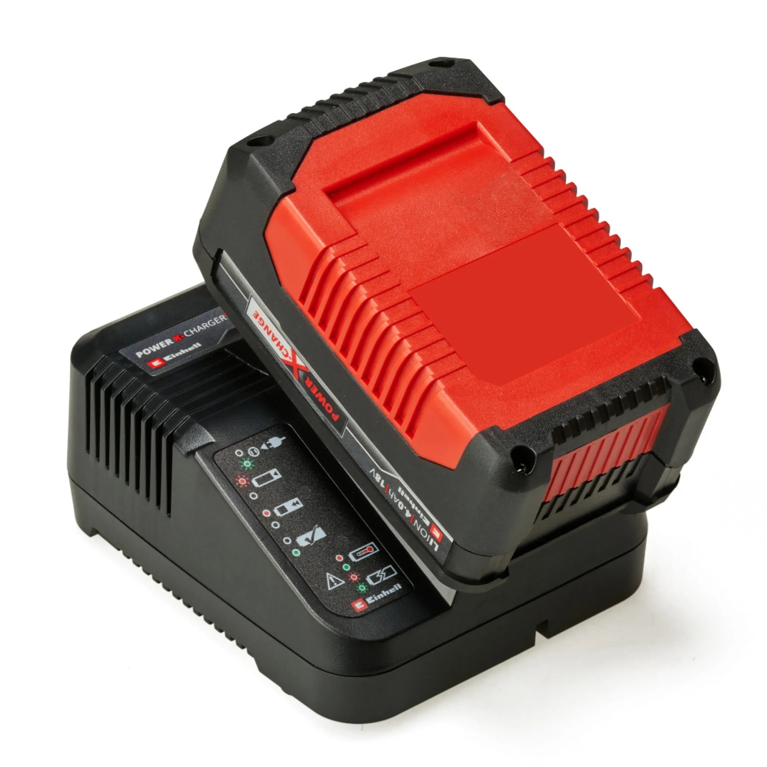 Einhell Power X-Change Starter Kit: batteria 18 V 4 Ah e caricabatterie per elettroutensili.