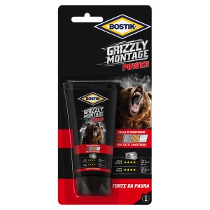 Tubo di adesivo Bostik Grizzly Montage Power per vari materiali.