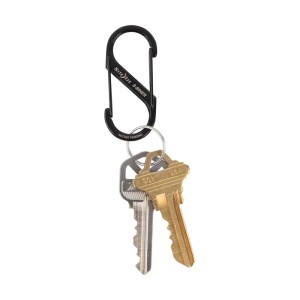 Moschettone t.b.t. nero con portachiavi e chiavi.